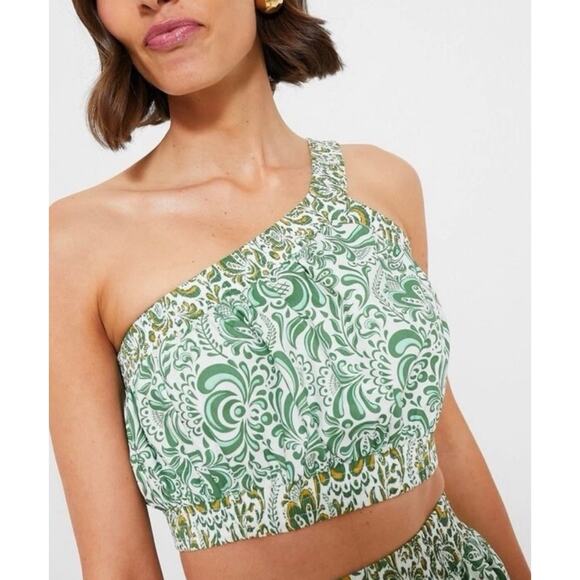 TUCKERNUCK Hyacinth House Green Floral Gina Crop Top NWT Size XS - Picture 1 of 3